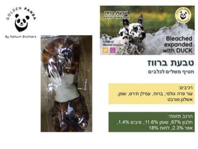טבעת ברווז 8' מלופלף M+L Golden Panda for Dogs